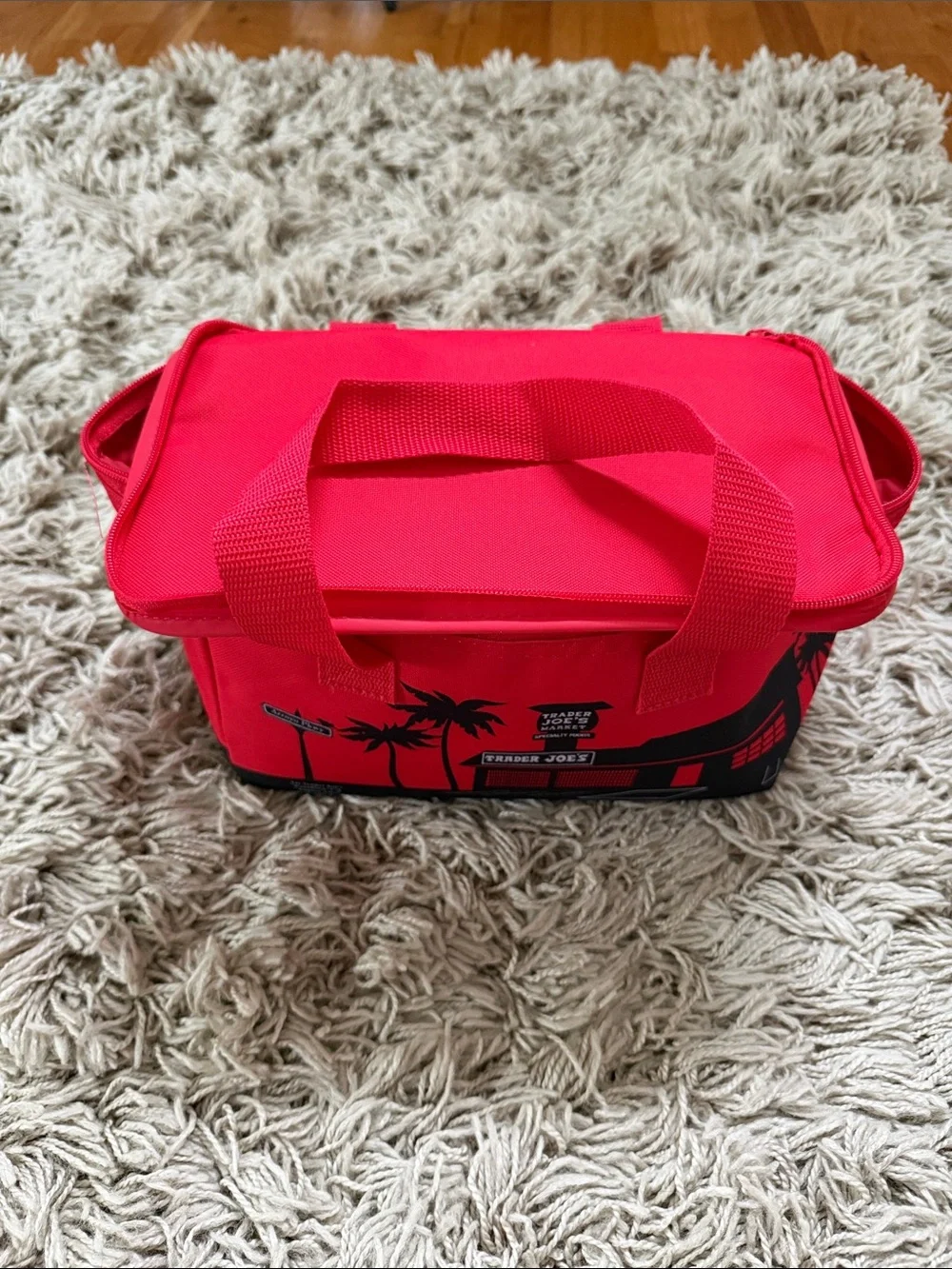 Trader Joe's Mini Red Insulated Cooler Bag with Carry Handles